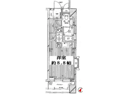 フォーディアル南池袋(ワンルーム/5階)の間取り写真