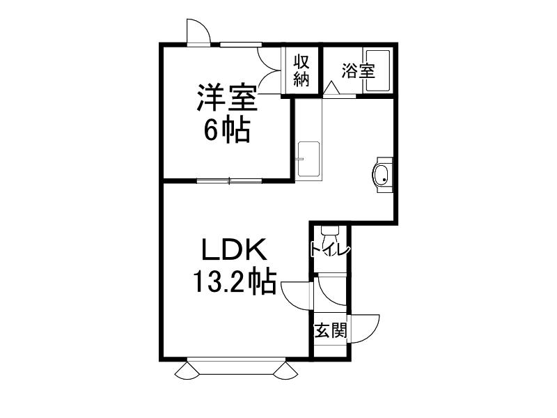 パティシエ(1LDK/2階)の間取り写真