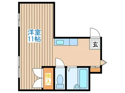 SQUARE24(ワンルーム/3階)の間取り写真