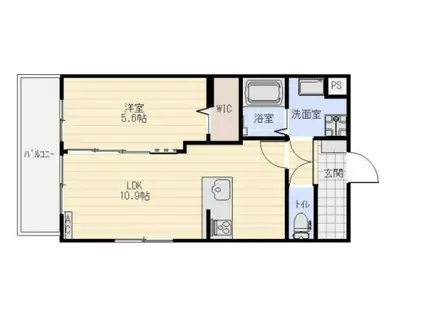 ベレッツァ神田町I(1LDK/3階)の間取り写真