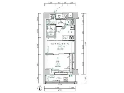 RELUXIA 森下II RELUXIA 森下II(1LDK/4階)の間取り写真