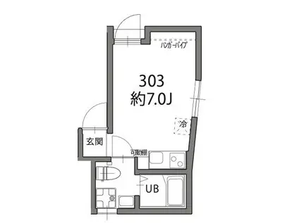 WAKAGIーRESIDENCE(1K/3階)の間取り写真