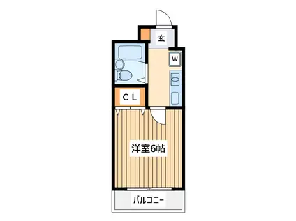 アヴァンティ弐番館(1K/3階)の間取り写真