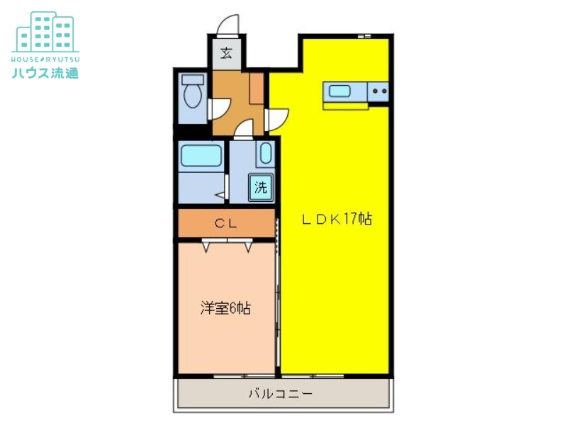 TAS2002(1LDK/4階)の間取り写真