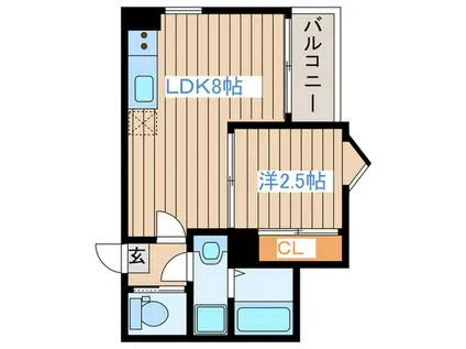 R-SMRT PISTA長町一丁目駅(1LDK/3階)の間取り写真