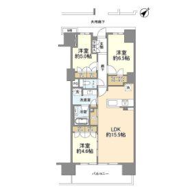 プラウドシティ方南町(3LDK/13階)の間取り写真