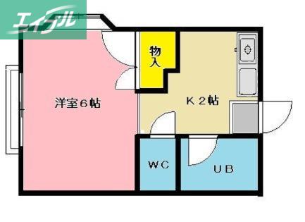 プチメゾン(1K/1階)の間取り写真