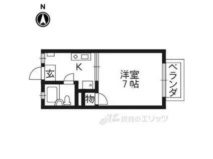 プレジール・ウエダ(1K/2階)の間取り写真