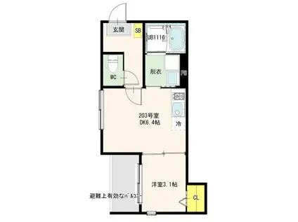 足立四丁目7 DESIGNERS DIIRA(1DK/2階)の間取り写真