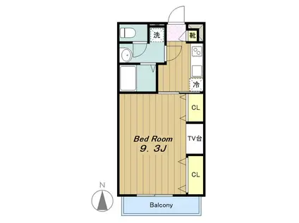 リブリ・王禅寺(1K/2階)の間取り写真