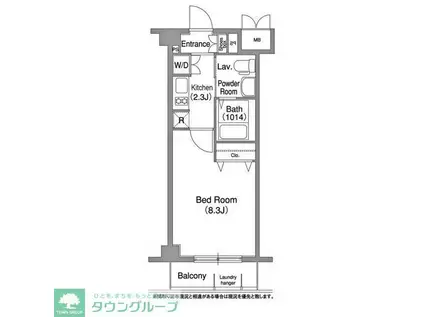 市川妙典レジデンス(1K/1階)の間取り写真