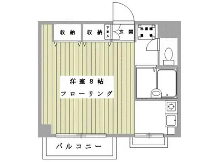 パティオ市ヶ尾(ワンルーム/3階)の間取り写真