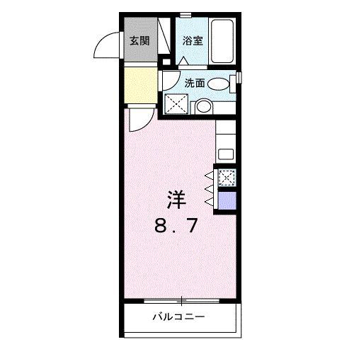 アーバンケティーズ(ワンルーム/2階)の間取り写真