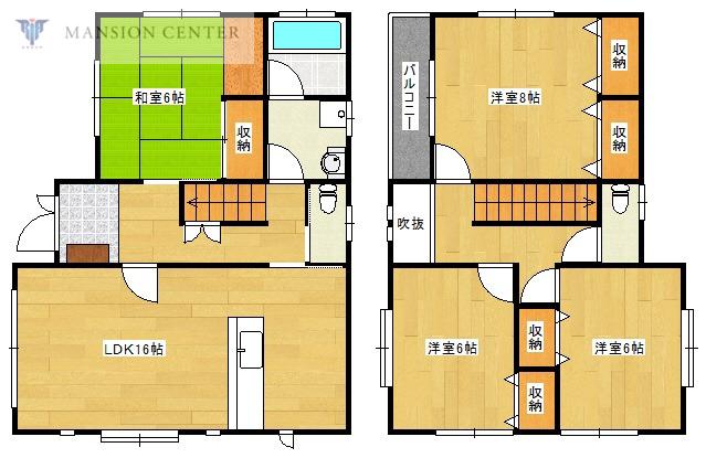 上木戸1丁目アパート(4LDK/1階)の間取り写真