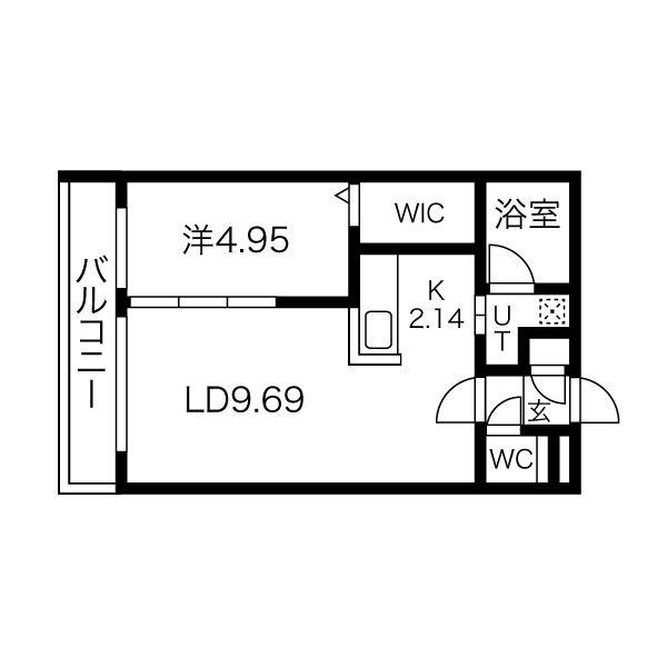 アリステラ(1LDK/2階)の間取り写真