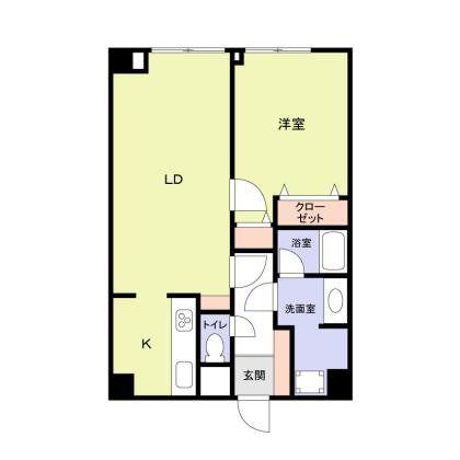 綾東ヴィレッジ弐番館(1LDK/2階)の間取り写真