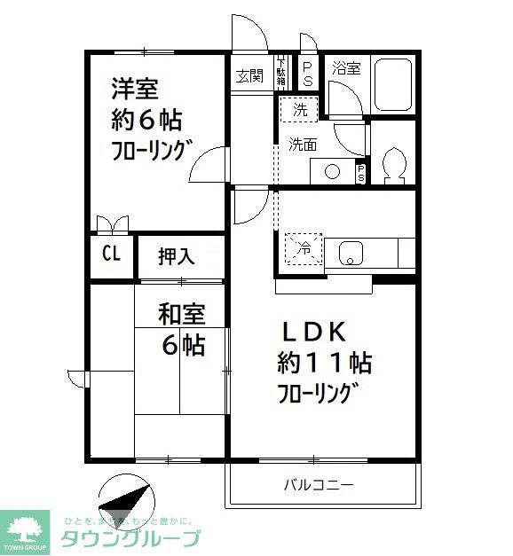 ヴィラ・デラエステ(2LDK/1階)の間取り写真