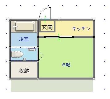 コーポみどり(1K/1階)の間取り写真