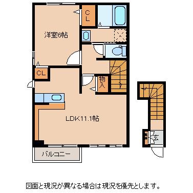 サンフラワーガーデン3(1LDK/2階)の間取り写真