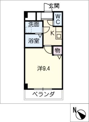 双樹マンション(1K/3階)の間取り写真