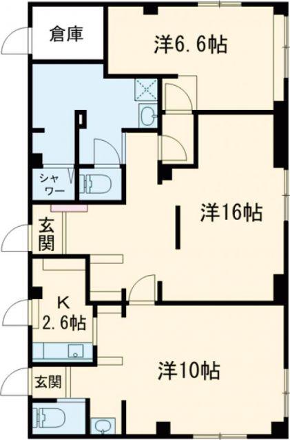 SERENO IWASAKI(3K/1階)の間取り写真