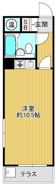 本郷ハイツ(ワンルーム/1階)の間取り写真