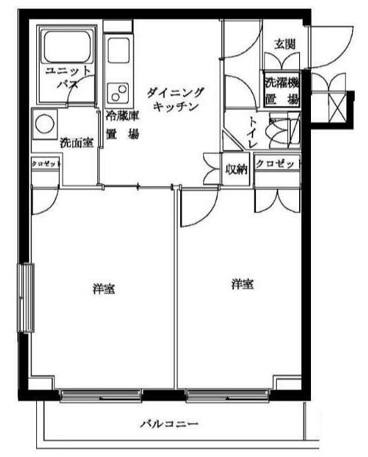 ルーブル中野新橋弐番館(2DK/3階)の間取り写真