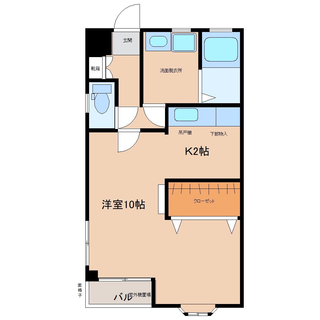 RESIDENCE FOR EVER(ワンルーム/3階)の間取り写真