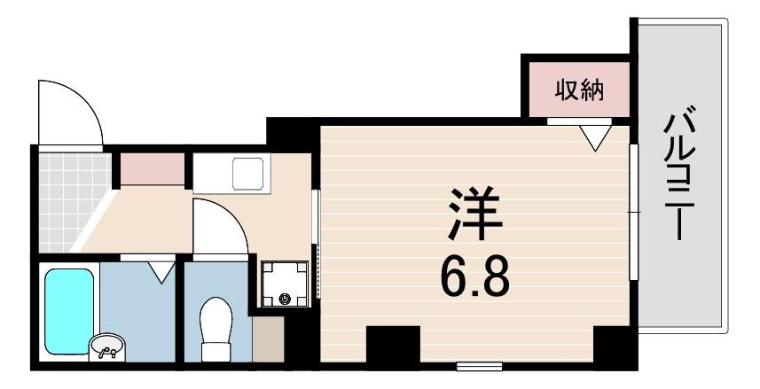 KマンションJIN(1K/6階)の間取り写真