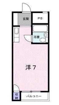 ハイツホリデー(ワンルーム/1階)の間取り写真