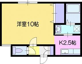 メゾンプリオール(1K/1階)の間取り写真