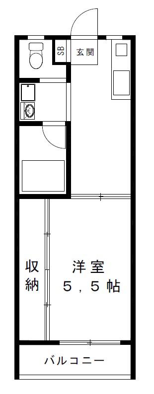青葉マンション(1K/3階)の間取り写真