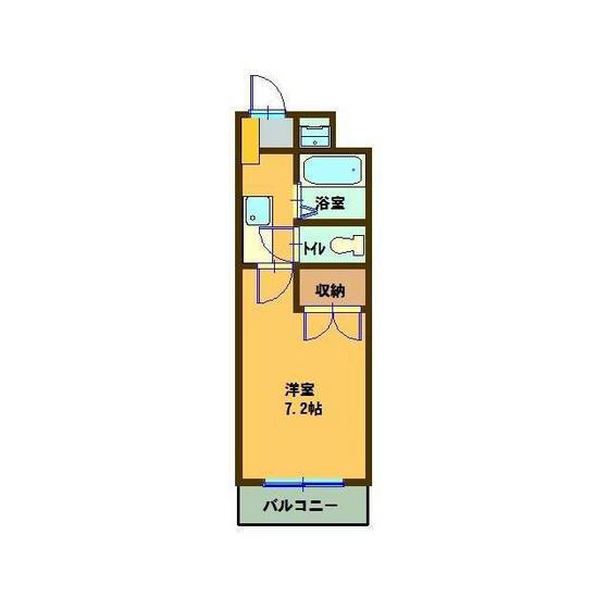 昭和ハイム東古松(1K/2階)の間取り写真