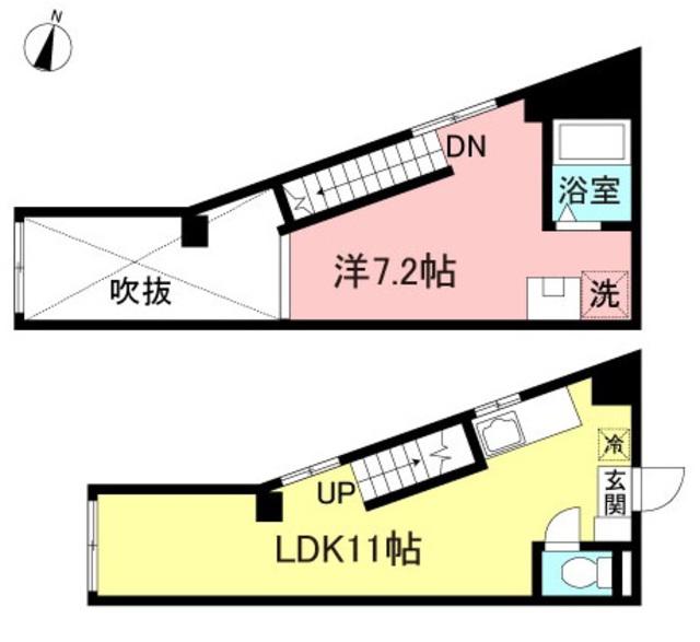 クレアティーボ(1LDK/1階)の間取り写真