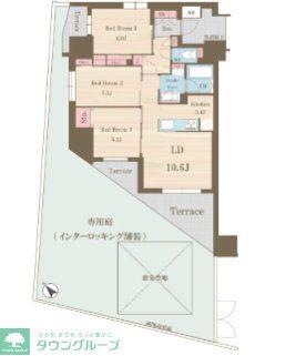 ジオ・イニシア田端(3LDK/1階)の間取り写真
