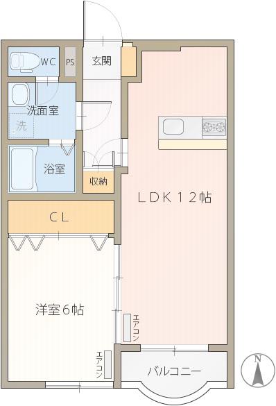 エストゥ・レオノール(1LDK/1階)の間取り写真