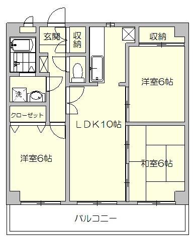 ソフィア92(3LDK/3階)の間取り写真