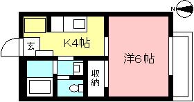 コンフォート成城 (1K/1階)の間取り写真