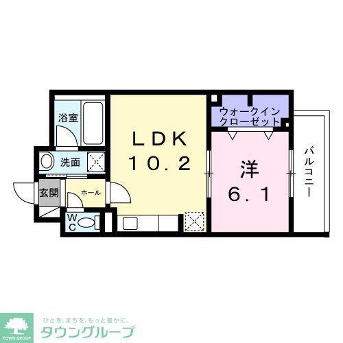 スカイノッツ北赤羽(1LDK/1階)の間取り写真