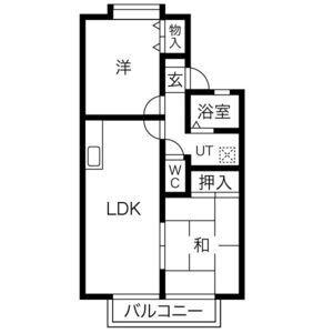 アーベント広田(2LDK/2階)の間取り写真