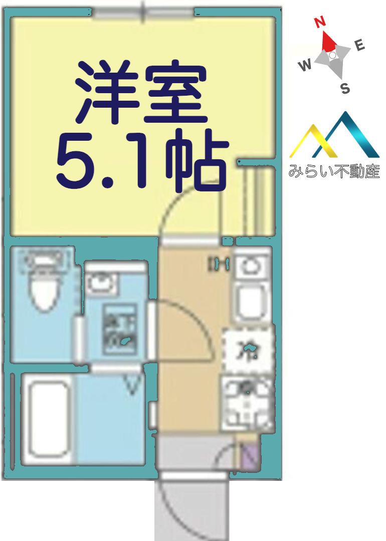 ブルーミング横浜(1K/1階)の間取り写真