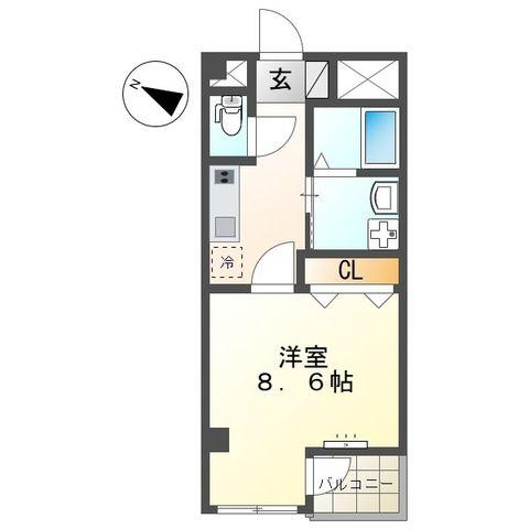 GRANDIR・ANNE(1K/3階)の間取り写真