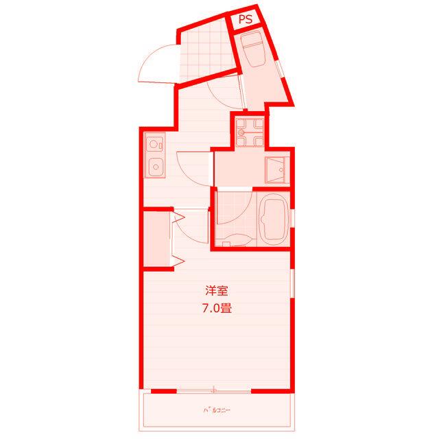 センテナリオK(1K/2階)の間取り写真