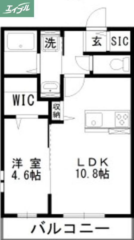 シュティルK(1LDK/2階)の間取り写真