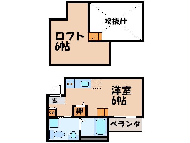 ANGE 神戸(ワンルーム/2階)の間取り写真