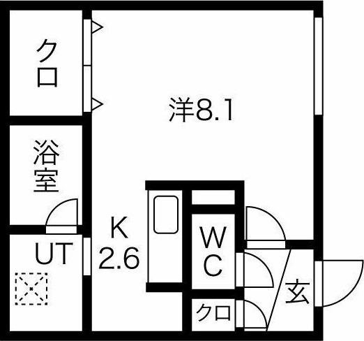 NEW WORLDIII(1K/2階)の間取り写真