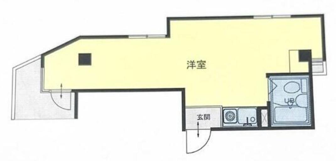 寺田アートビル(ワンルーム/4階)の間取り写真