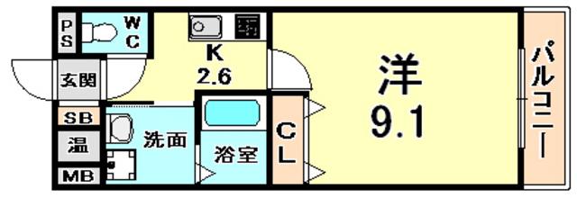 リタ 1ST(1K/1階)の間取り写真