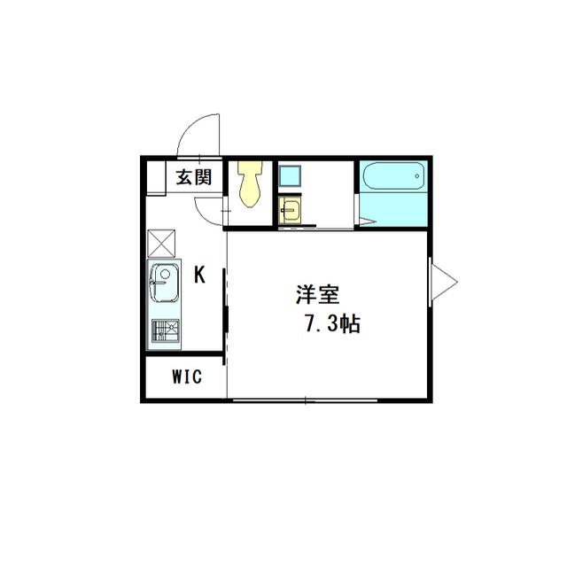 インテグラル野々市本町(1K/2階)の間取り写真