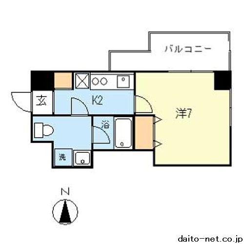 BECK住吉(1K/6階)の間取り写真